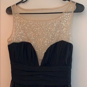 Beaded Black Full-Length Formal Dress